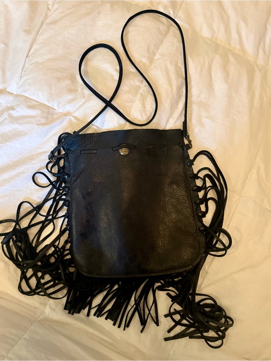 Mcfadin Handbags - McFadin Black Leather Fringe Crossbody Bag